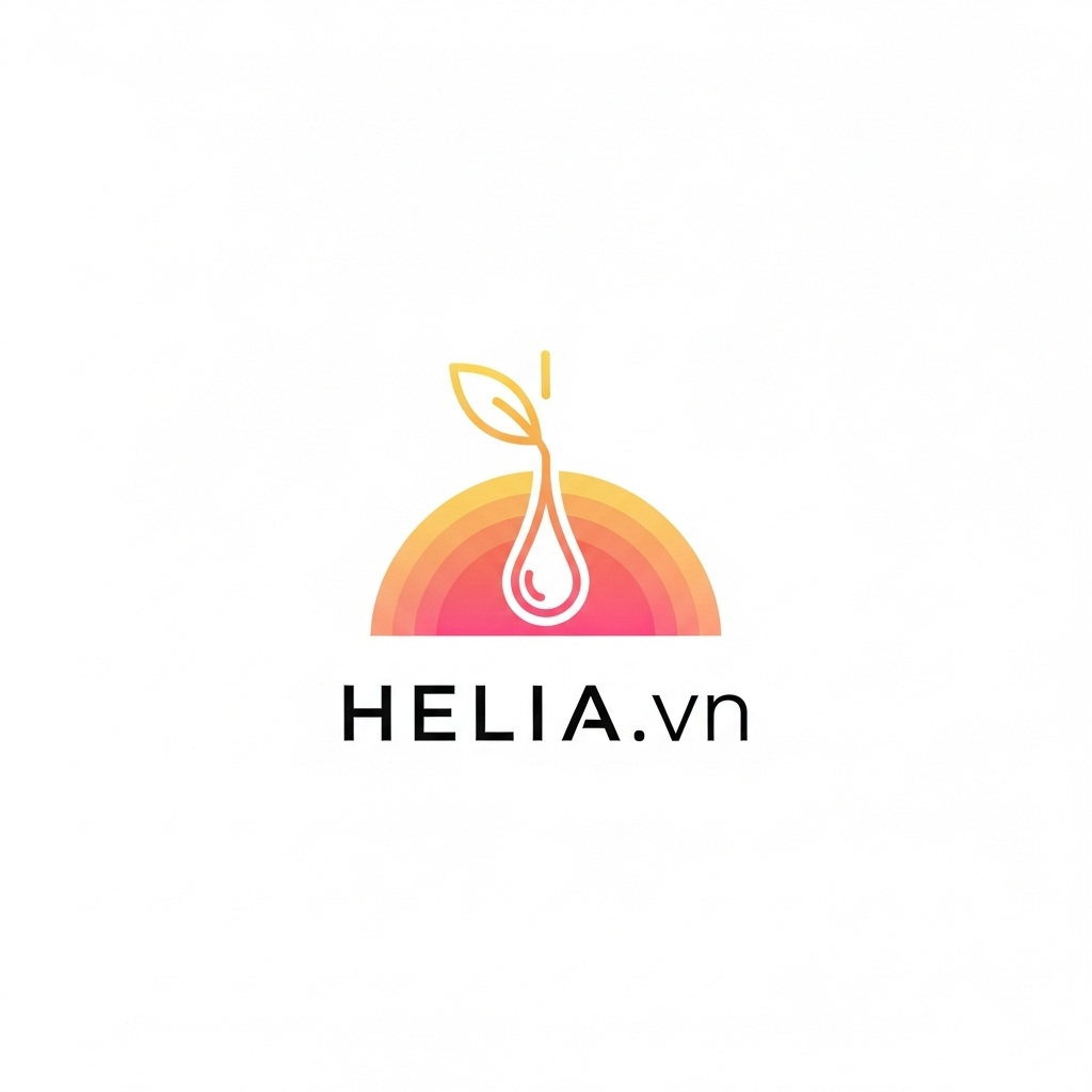 Sản phẩm serum Helia Việt Nam cao cấp trên nền thiên nhiên