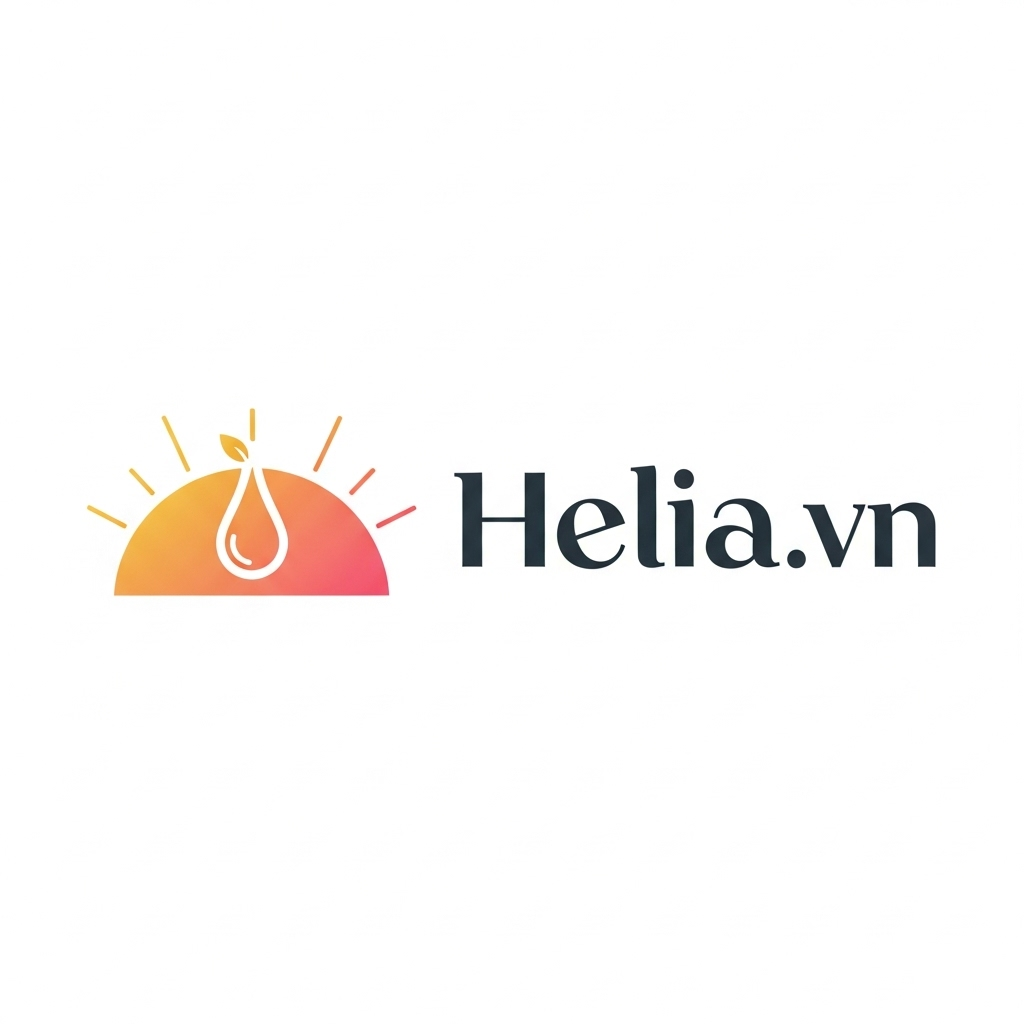Sản phẩm hoàn thiện của Helia trên nền lá tự nhiên